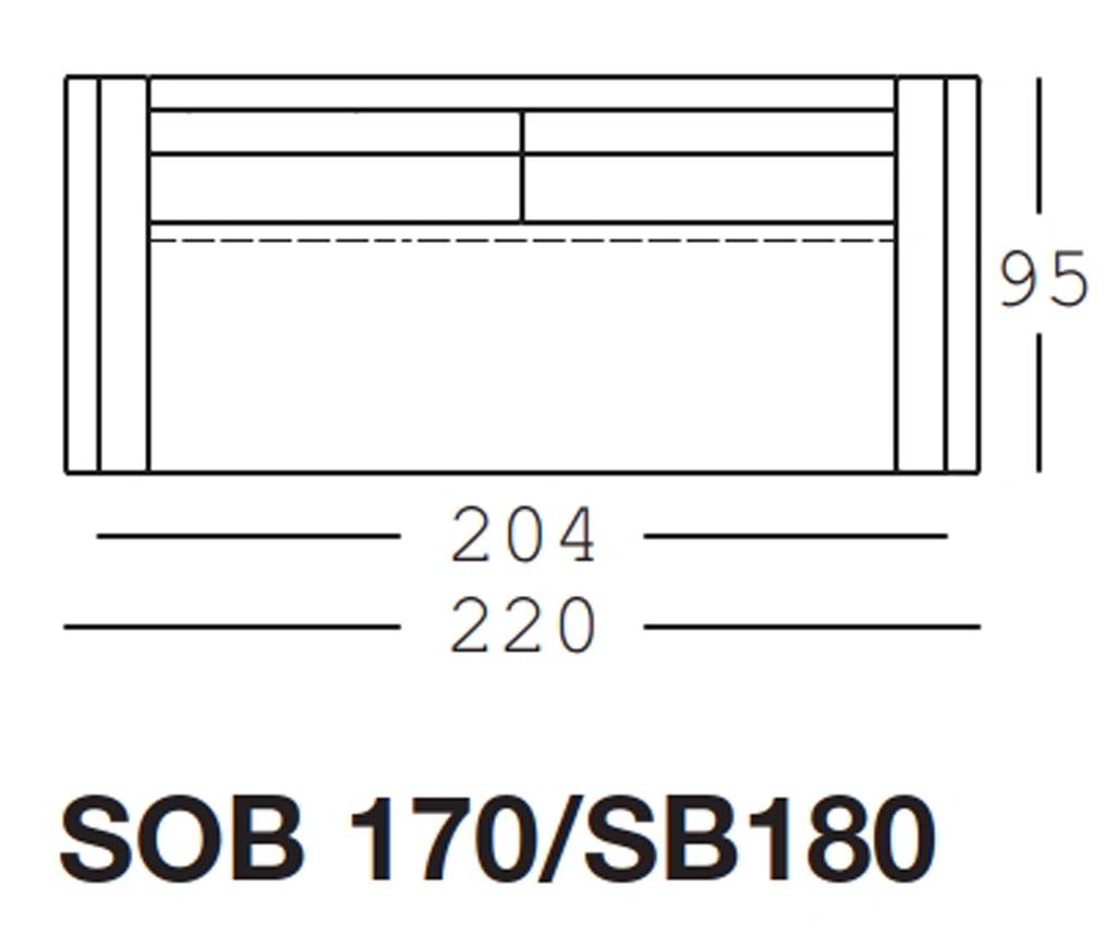 freistil Rolf Benz 170 - Sofabank | Sitzbreite: 180 cm | SOB 170/SB180
