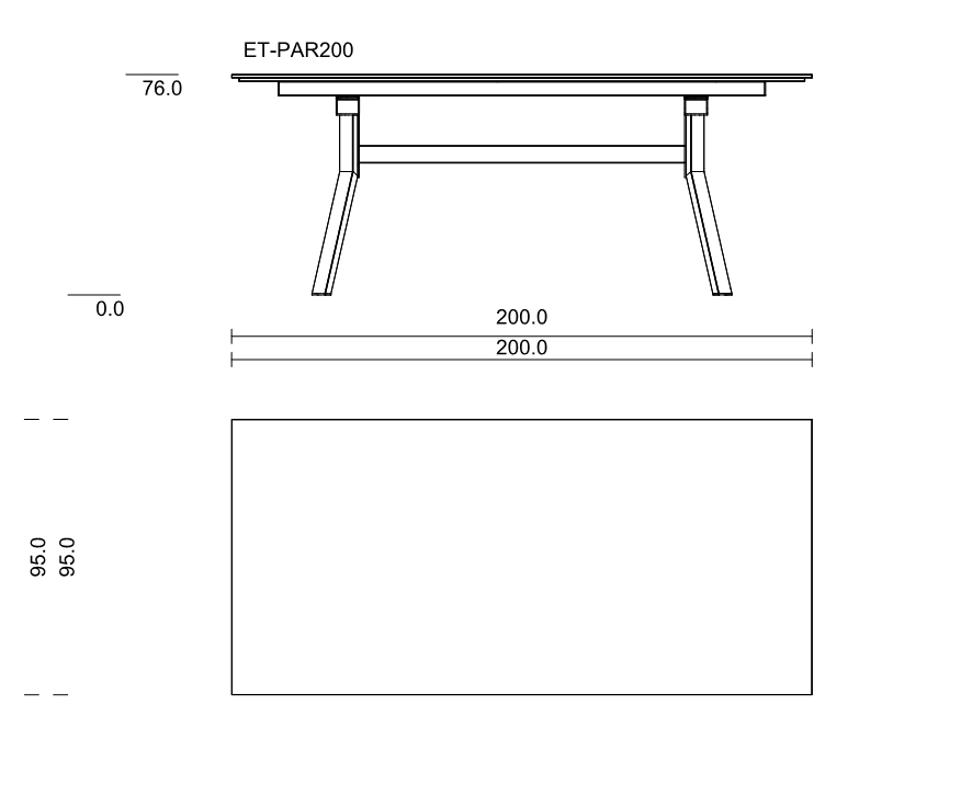 40072 | ET-PAR200: 2000 mm lang