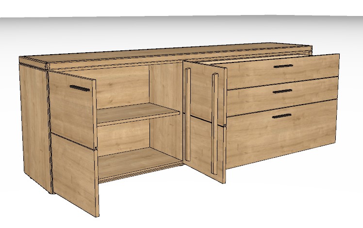 Wöstmann WM 2520 - Sideboard | Type 2163/2164 | B: 211,9 cm | Wildeiche massiv