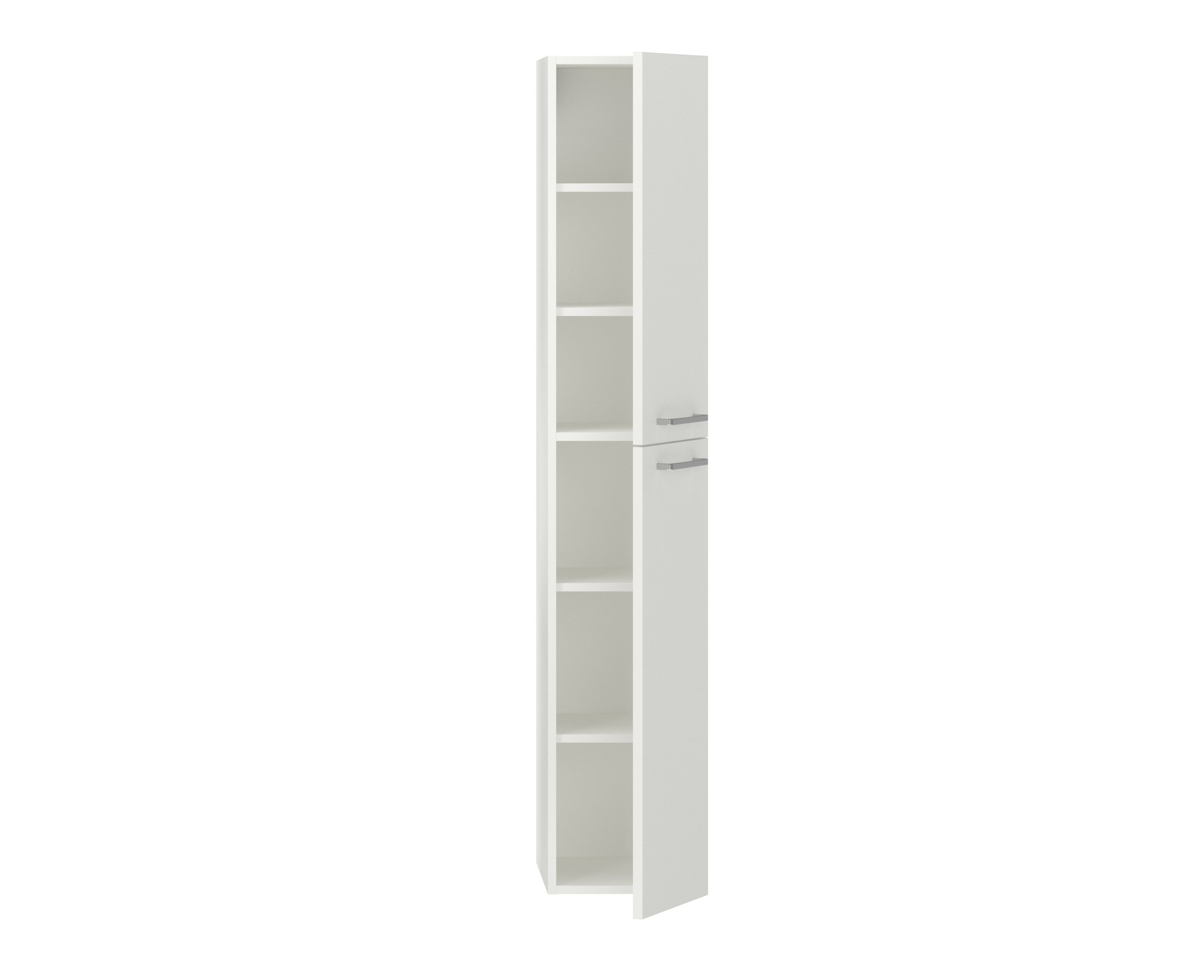  Badschrank weiß mit zwei Türen nobilia