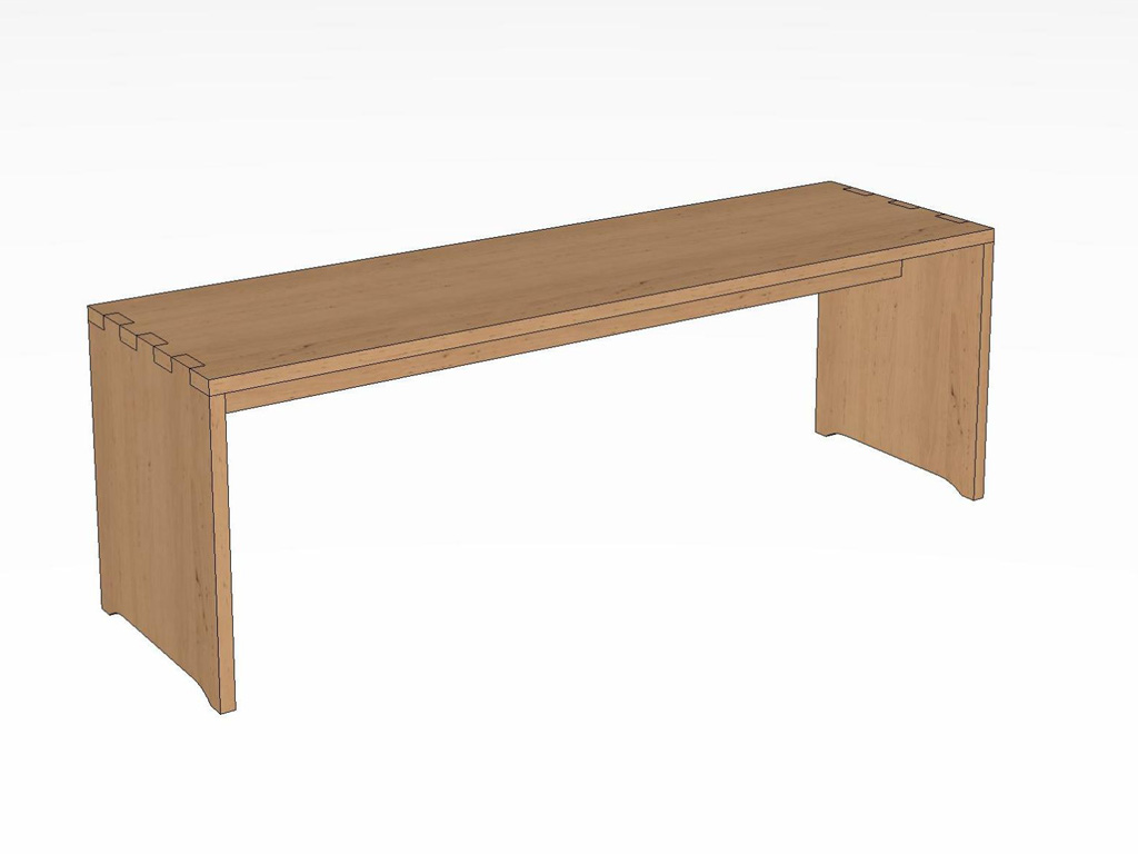 Wöstmann WSM 4400 - Sitzbank (1480) | Erle massiv | B: 120,0 cm Holztisch mit minimalistischem Design, ideal für Esszimmer oder Home-Office