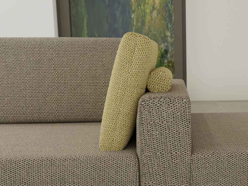 creation by Rolf Benz CR.424 - Rückenkissen mit Rolle | 3 Größen konfigurierbar hellgrünes rückenkissen und sofa cr 424 creation by rolf benz
