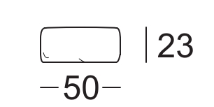 Rolf Benz. 318 LINEA | Niedrig-Rückenkissen für Sessel | 50 x 23 cm