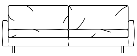 F.134.SOB242 freistil Rolf Benz 134 - Sofabank | B: 242  cm | SOB 134/242