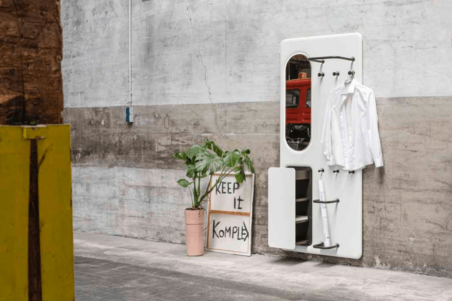 weißes Garderobenpaneel modern