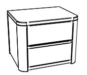 HA.5804 Hasena - Cara Nachttisch mit 2 Schubladen | Massivholz | B: 50 cm |  alle Ausführungen konfigurierbar