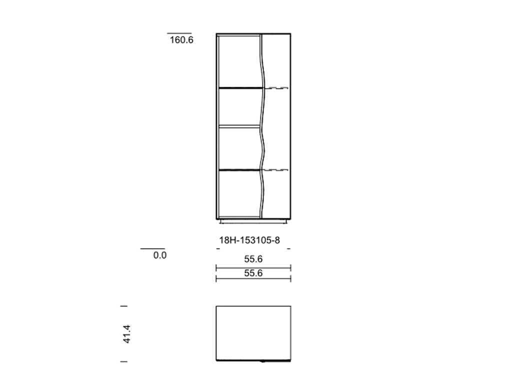 Wimmer. 18Hundert | Highboard mit Beleuchtung| B: 55,6 cm |  153105