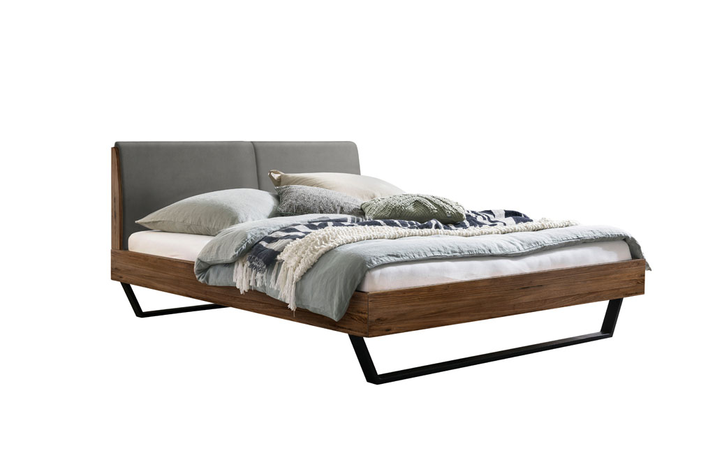 Hasena - Trento Bett Pietro | Rahmen Trento 16 | Polsterkopfteil | Metallkufen Glyd | konfigurierbar