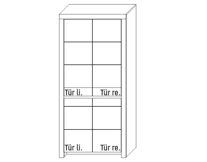 Illustration eines Schrankes vor weißem Hintergrund