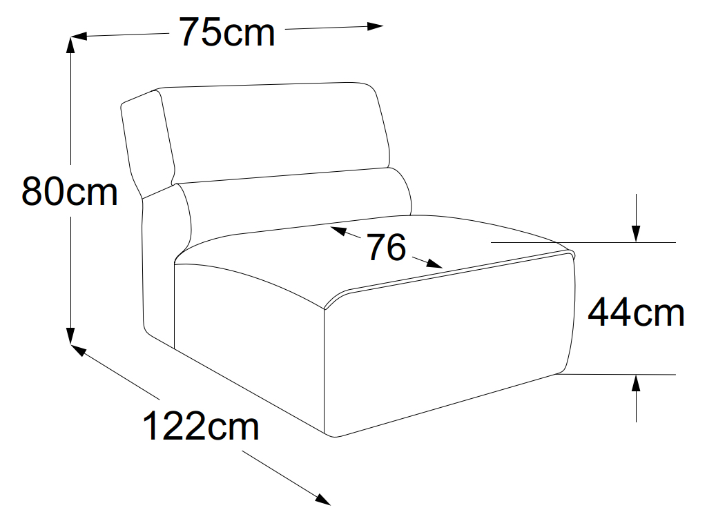 designwerk Vola - Element 70 ohne Armteil | B: 75 cm | D009118