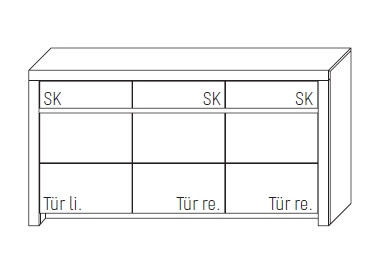 WM.SO.2950 Wöstmann. Soleo 3000 | Sideboard | Type 2950 | B: 190,1 cm