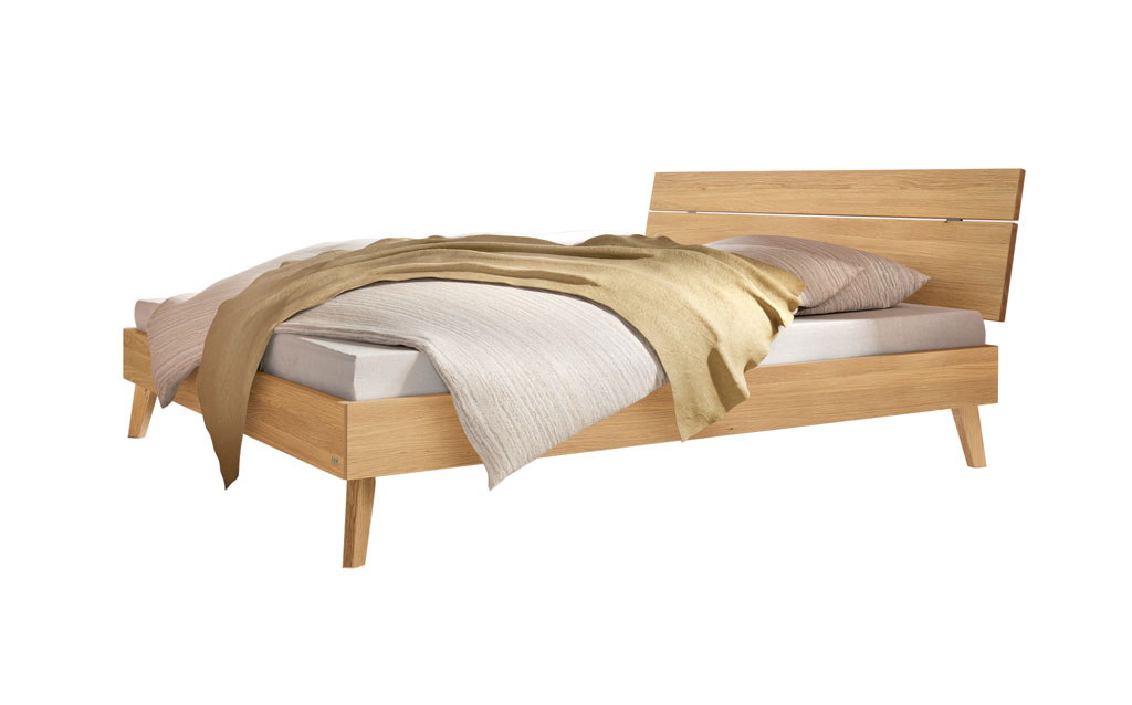 Hasena - Trento Bett Floris | Rahmen Trento 16 | Kopfteil Lino | Füße Nelo | konfigurierbar