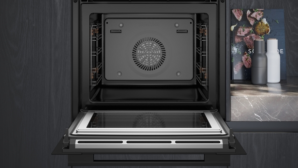 Siemens powerLine HM736G1B1 iQ700 Einbau-Backofen mit Mikrowellenfunktion 60 x 60 cm Schwarz, Edelstahl