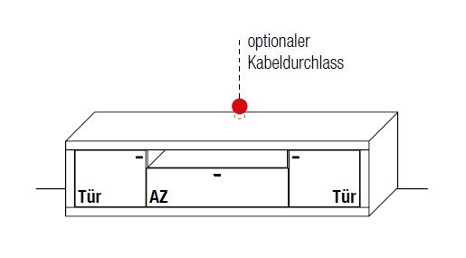 WM.A.1051 Wöstmann. Aurum | Lowboard | Type 1051 | B: 204,2 cm