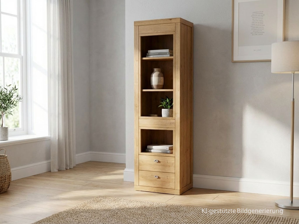 Wöstmann Aurum - Rahmenregalschrank | Type 5632 | B: 60,2 cm | Wildeiche massiv | konfigurierbar