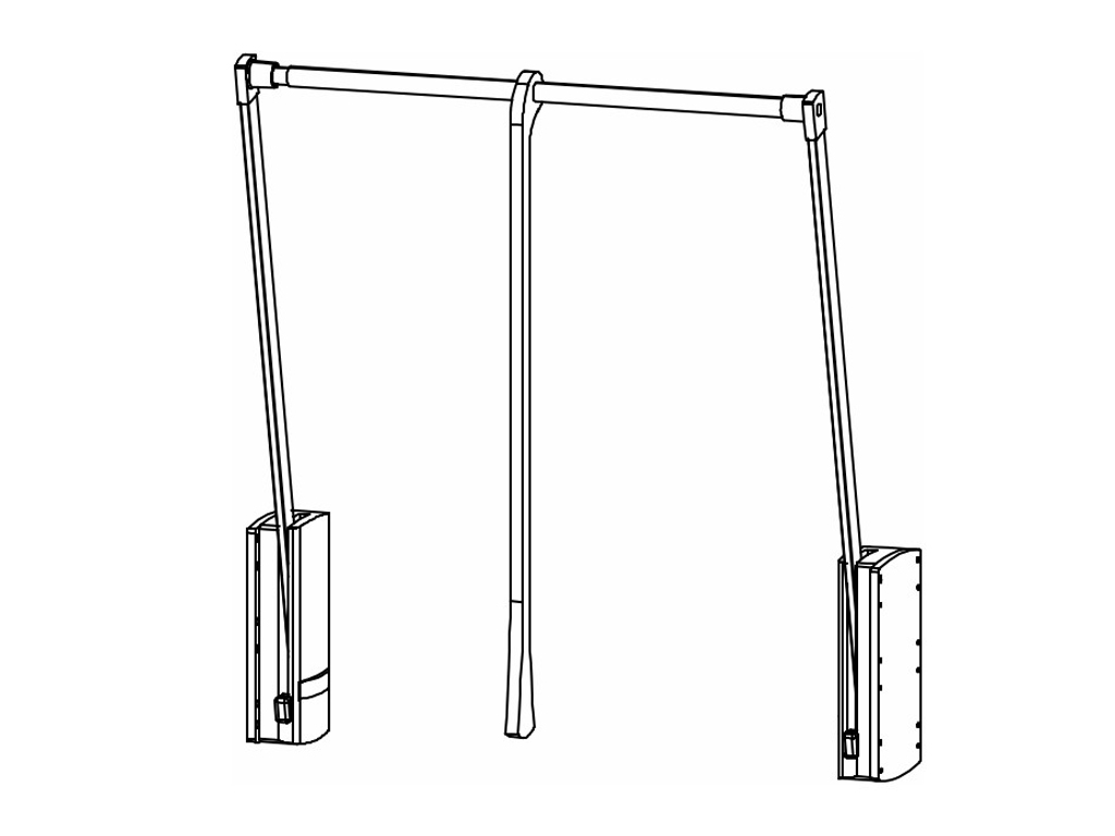 rauch BLACK - Scaletta Kleiderlift | für Drehtürenschränke | verschiedene Breiten