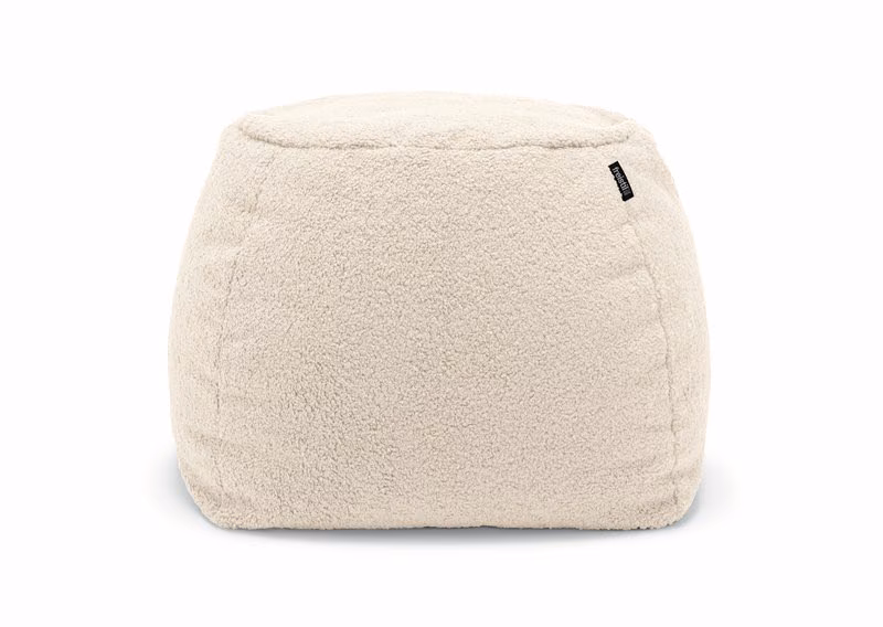 freistil 173 | Pouf rund | Teddy Edition | 6530 weiß