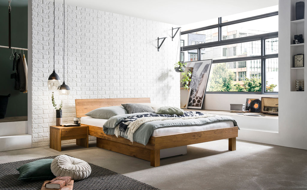 Hasena - Trento Bett Forti | Rahmen Trento 16 | Kopfteil Pella | Füße Tunca | konfigurierbar