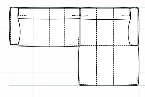 Illustration einer Polstergarnitur freistil rolf benz 136