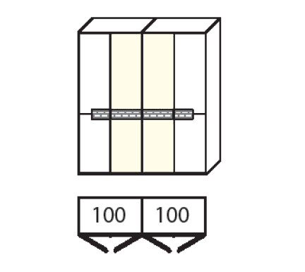 2 x Mattglastüren magnolie