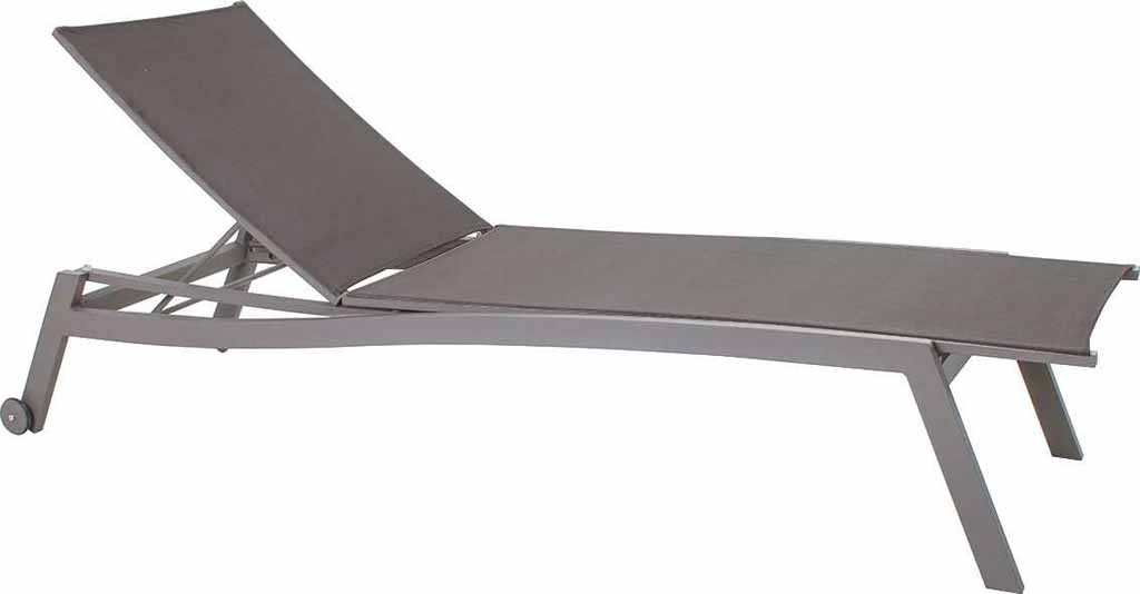 Stern. Allround | Rollenliege | Sonnenliege | Textilenbezug in graphit | Aluminiumgestell in silbergrau