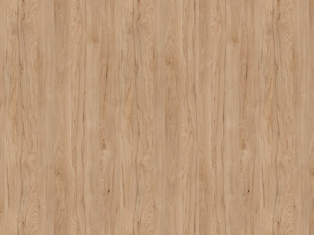 Nahaufnahme einer natürlichen Eichenholzmaserung mit feinen Details und heller Tönung