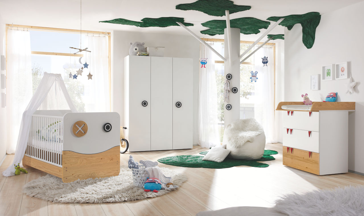 now! by hülsta. minimo | Baby- Kinderzimmer in Natureiche (Furnier) | Vorzugskombination