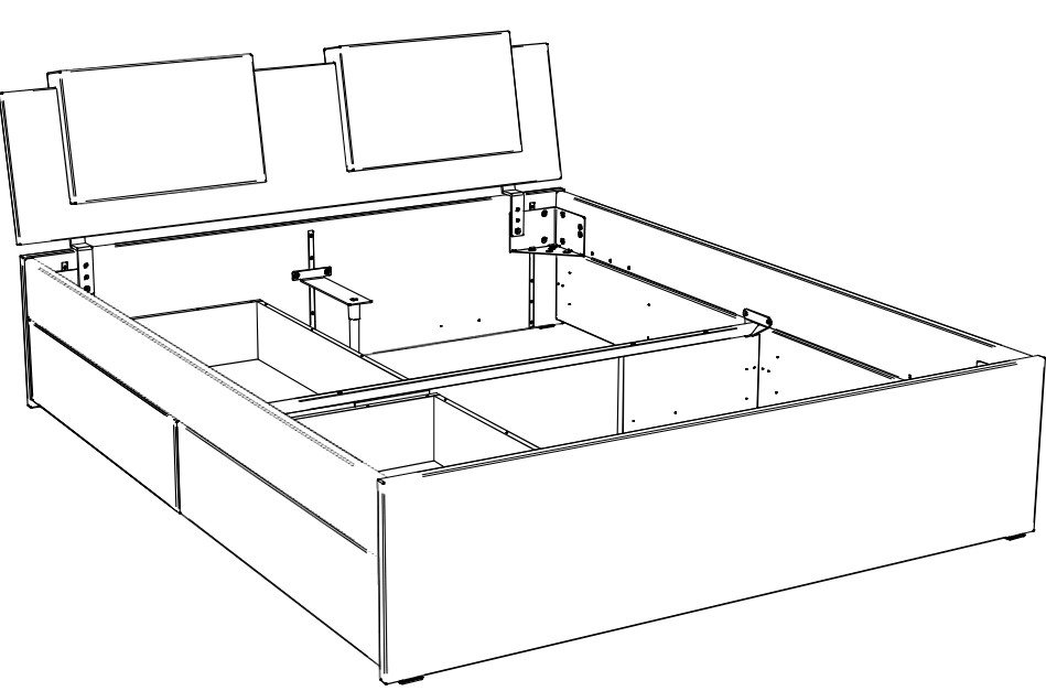 HA.F.7206.5530.5614 Hasena - Function Stauraumbett Ampezzo  | Kopfteil Varus inkl. Varo Kissen | Kernbuche natur geölt | alle Größen konfigurierbar