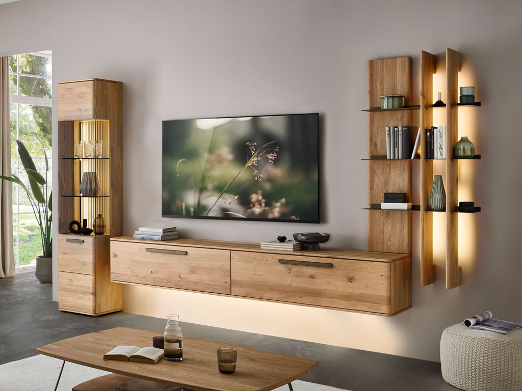 Wöstmann WM 2620 - Wohnwand | Type 0007/0107 | B: 348,6 cm | Wildeiche massiv