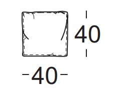 Illustration eines Kissens mit Maßangabe vor weißem Hintergrund