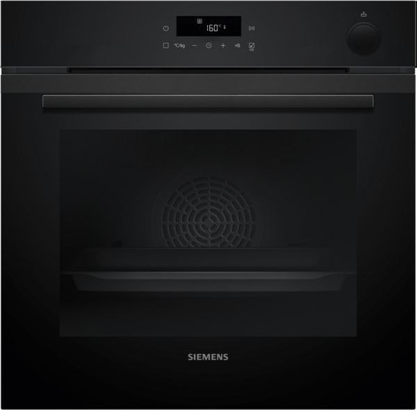 Siemens - Einbau-Backofen mit Dampfunterstützung iQ300 (60x60 cm) | Deep black inox | HR232GEB3