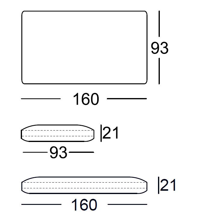 Sitzkissen 160 cm