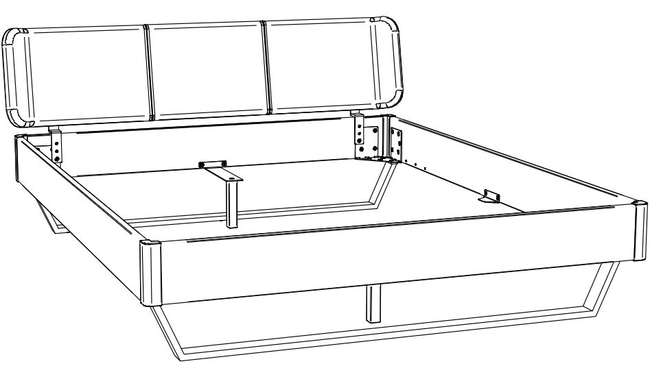 HA.5110.5501.7433 Hasena -  Lounge Bett Montieri | Polsterkopfteil Boga | Metallfuß Glyn | versch. Größen & Farben konfigurierbar