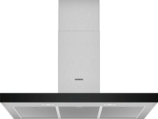 Siemens powerLine - Wand Dunstabzugshaube iQ300 (90 cm) | LC96BFM50 Moderne Siemens Dunstabzugshaube aus Edelstahl mit elegantem Design