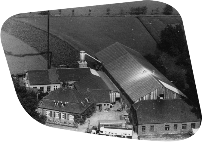Altes hartmann Möbel Firmengebäude von oben fotografiert