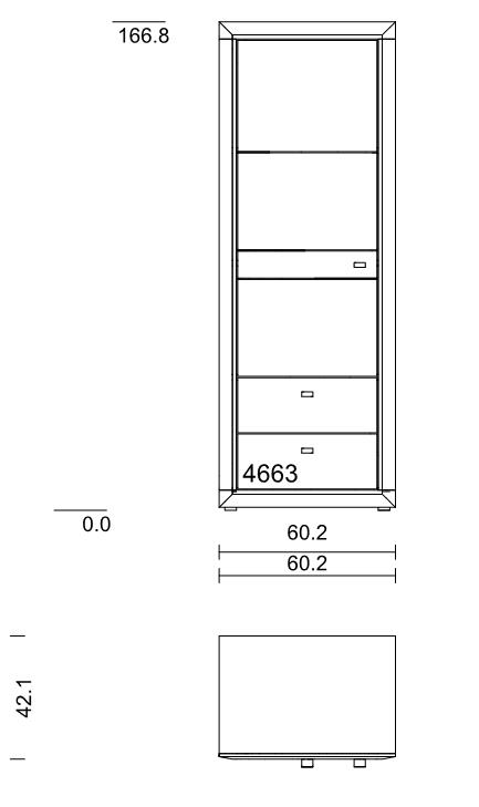 Wöstmann. Aurum | Schrank mit Schubkasten | Type 4663 / 4664 | B: 60,2 cm