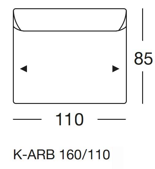 Maßzeichnung eines Sofaelements vor weißem Hintergrund freistil Rolf Benz 160