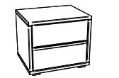 HA.5833.1 Hasena - Vera Nachttisch mit 2 Schubladen | B: 50 cm | Wildbuche oder Wildeiche