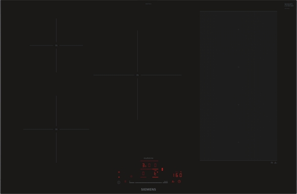 Siemens studioLine - Induktionskochfeld iQ700 (80 cm)| aufliegender Rahmen | EX877HVC1E