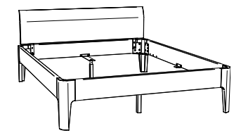 Illustration eines Bettes vor weißem Hintergrund