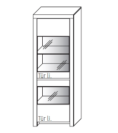WM.SO.5703 Wöstmann. Soleo 3000 | Vitrine | Type 5703/5704 | H: 200,8 cm