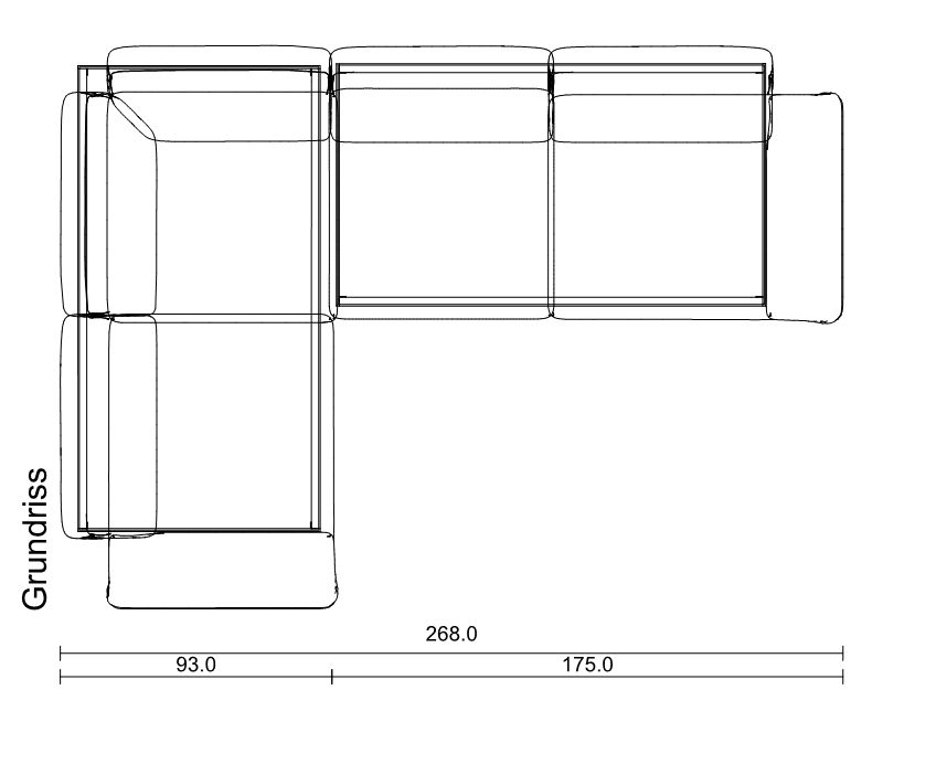 Funktions-Ecke-Abschluss-Sofa auf der linken Seite
