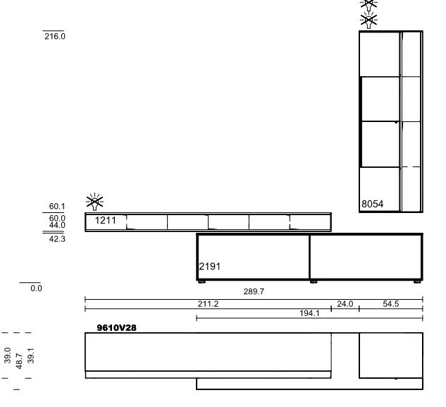 hartmann. Kilva | Wohnwand | V28 | B: 290 cm 