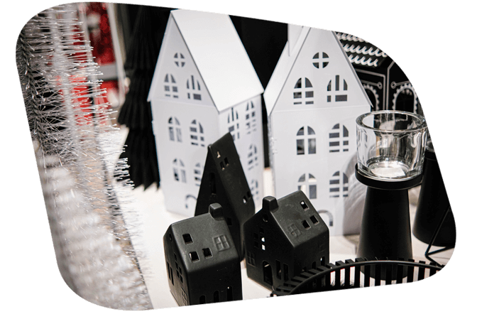 schwarz weiße Leuchthäuser