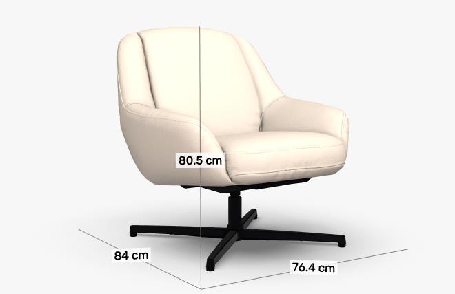 freistil 138 | Sessel mit Kreuzfuß | B: 83 cm
