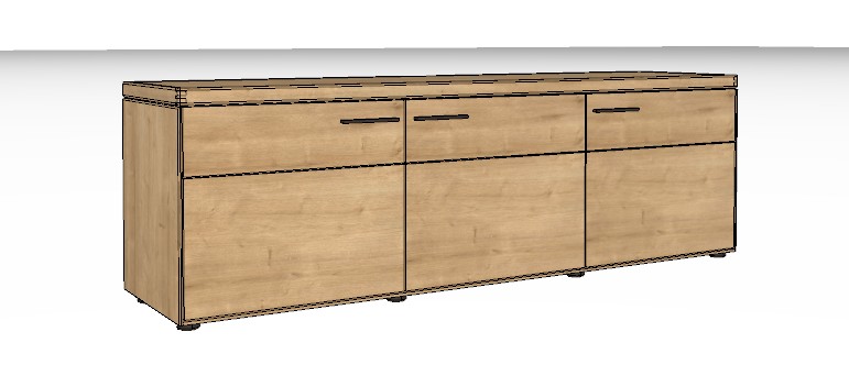 Wöstmann WM 2520 - Lowboard | Type 1862 | B: 181,9 cm | Wildeiche massiv
