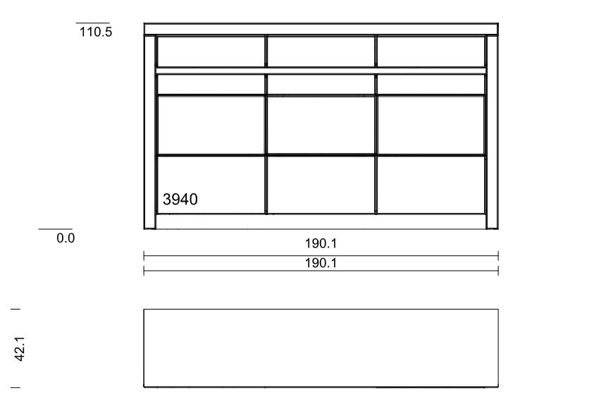 Wöstmann. Soleo 3000 | Highboard | Type 3940 | B: 190,1 cm