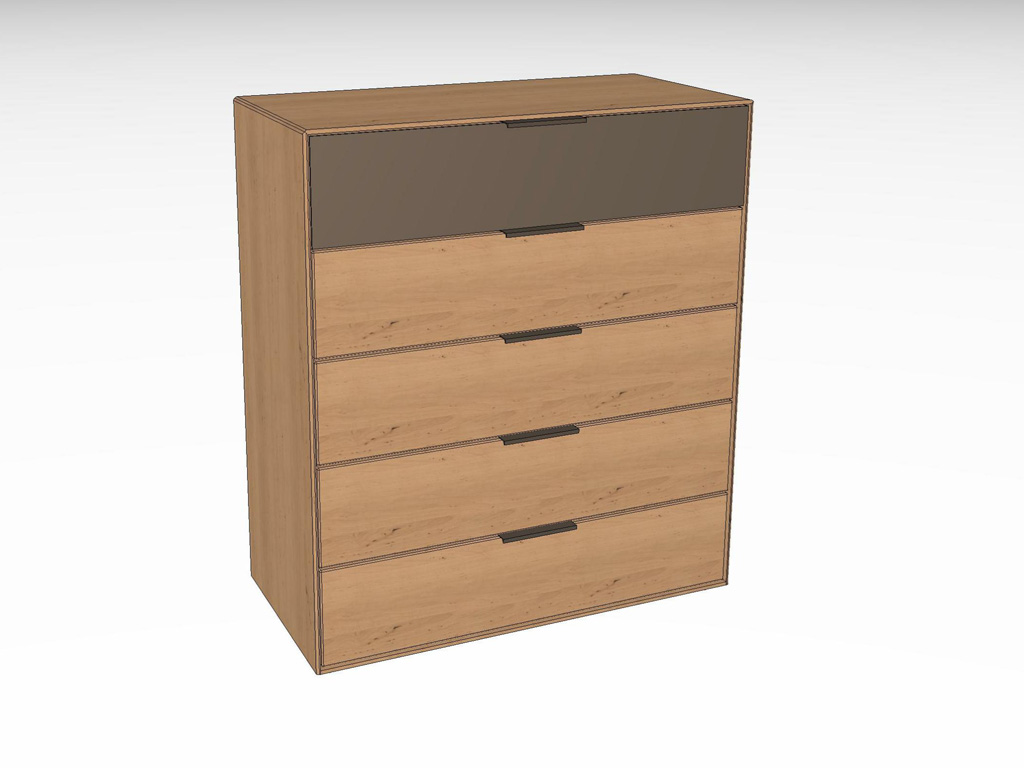 Wöstmann WSM 4400 - Kommode (3952), 5 Schubkästen | Erle massiv | B: 91,5 cm | konfigurierbar Kommode aus Holz mit fünf Schubladen, modernes Design