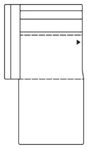 Illustration eines Sofaelements vor weißem Hintergrund freistil Rolf Benz 170