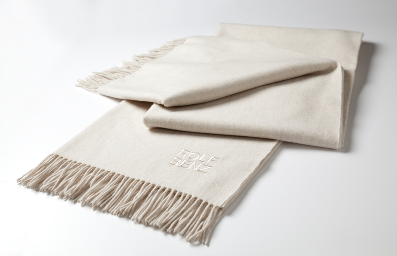 Rolf Benz 952 - Plaid (natur) | superfeine Lammwolle | 130 x 185 cm Rolf Benz Plaid in beige/creme